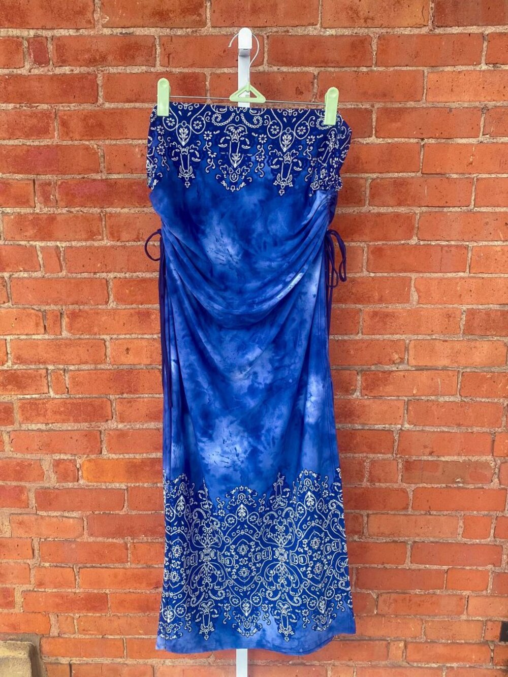 boho tie dye maxi skirt